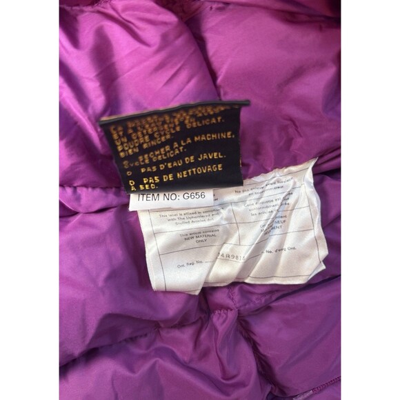 Eddie Bauer Down Puffer Jacket Women's Small Purple Zip Removable Hood Gore-Tex - Picture 9 of 12